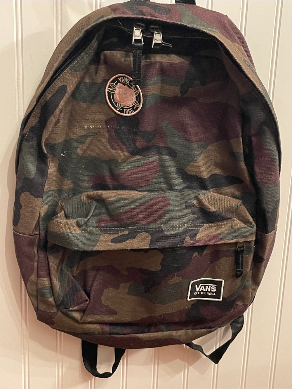 Vans Camo Backpack in Olive Green and Brown